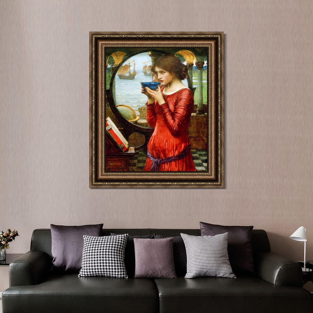 INVIN ART Framed Canvas Art Giclee Print Destiny 1900 by John William Waterhouse Wall Art