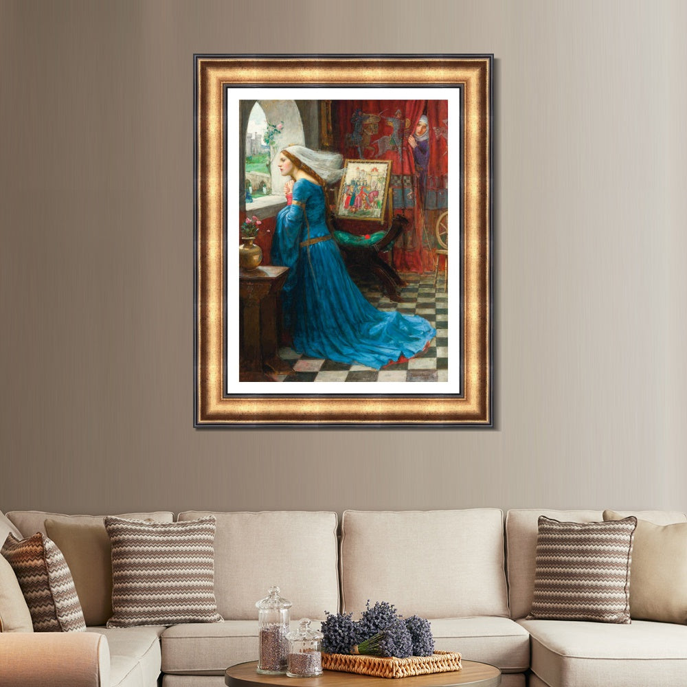 INVIN ART Framed Canvas Art Giclee Print Rosamund by John William Waterhouse Wall Art