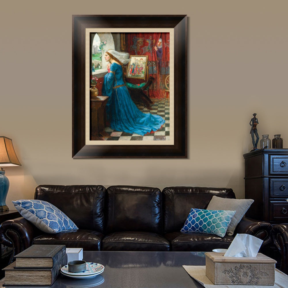 INVIN ART Framed Canvas Art Giclee Print Rosamund by John William Waterhouse Wall Art