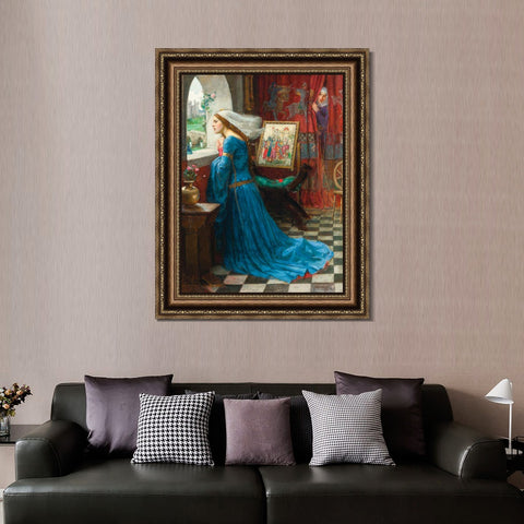 INVIN ART Framed Canvas Art Giclee Print Rosamund by John William Waterhouse Wall Art Living Room Home Office Decorations