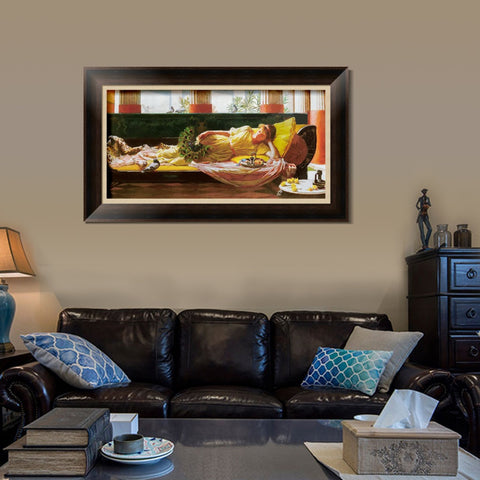 INVIN ART Framed Canvas Art Giclee Print Saint Cecilia 1895 by John William Waterhouse Wall Art Living Room Home Office Decorations