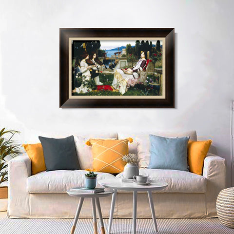 INVIN ART Framed Canvas Art Giclee Print Saint Cecilia 1895 by John William Waterhouse Wall Art Living Room Home Office Decorations