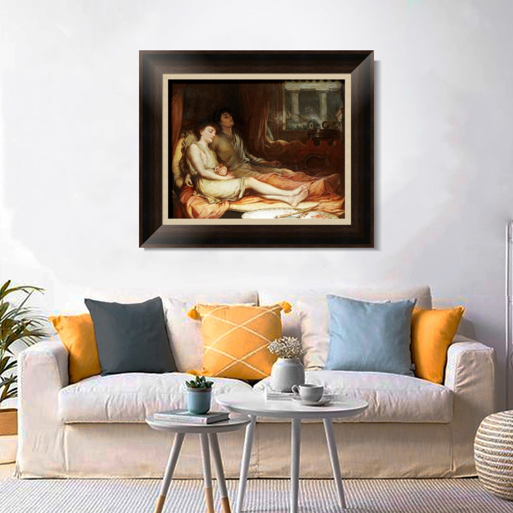 INVIN ART Framed Canvas Art Giclee Print Sleep and His Half-Brother Death 1874 by John William Waterhouse Wall Art