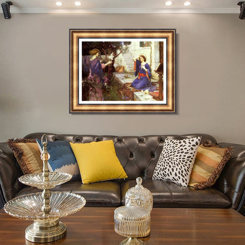 INVIN ART Framed Canvas Art Giclee Print Series#016 by John William Waterhouse Wall Art Living Room Home Office Decorations