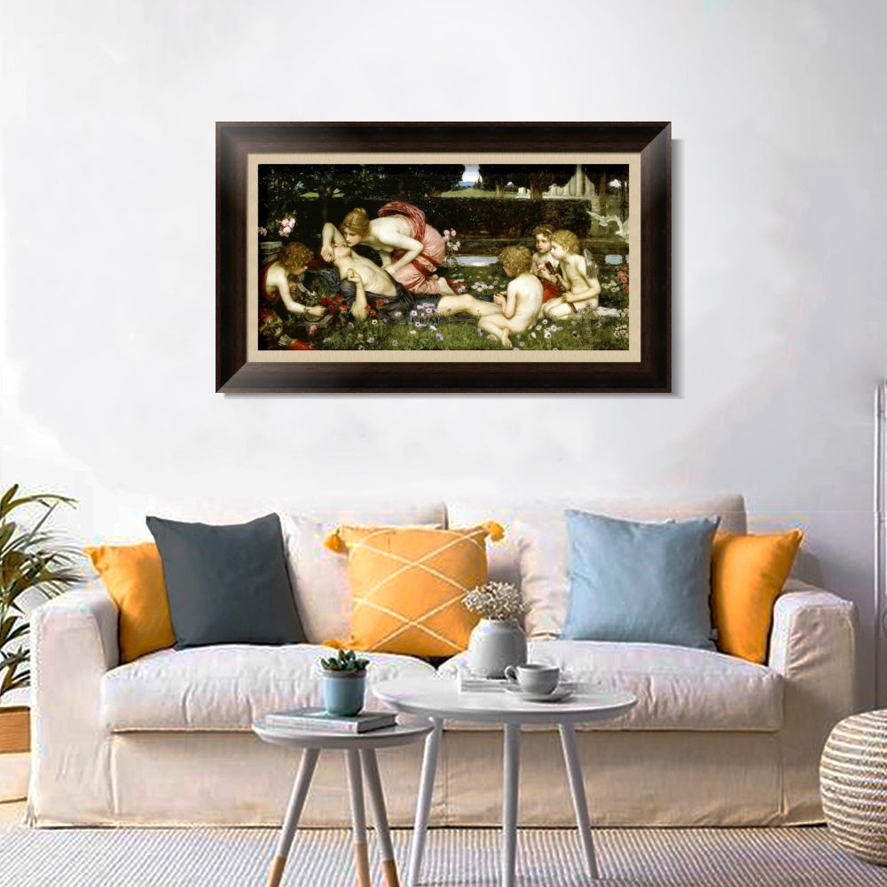 INVIN ART Framed Canvas Art Giclee Print Series#017 by John William Waterhouse Wall Art