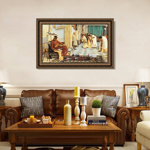 INVIN ART Framed Canvas Art Giclee Print Series#022 by John William Waterhouse Wall Art Living Room Home Office Decorations