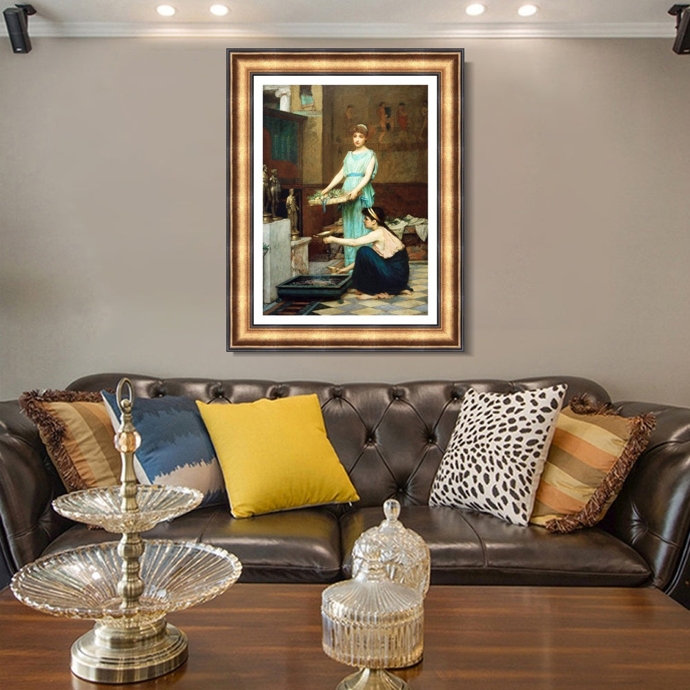 INVIN ART Framed Canvas Art Giclee Print Series#023 by John William Waterhouse Wall Art