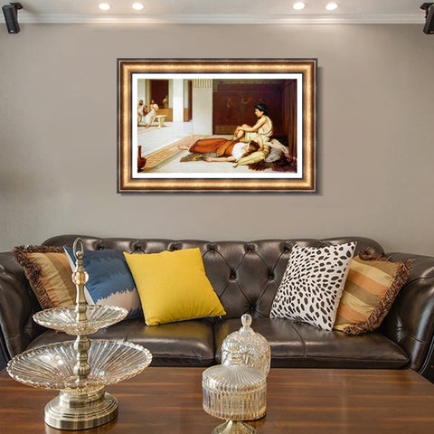 INVIN ART Framed Canvas Art Giclee Print Series#026 by John William Waterhouse Wall Art Living Room Home Office Decorations