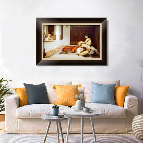 INVIN ART Framed Canvas Art Giclee Print Series#026 by John William Waterhouse Wall Art Living Room Home Office Decorations
