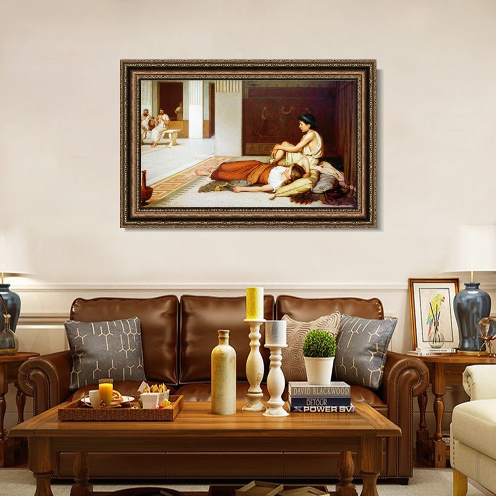 INVIN ART Framed Canvas Art Giclee Print Series#026 by John William Waterhouse Wall Art