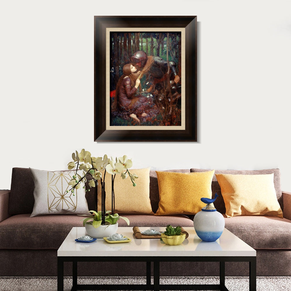 INVIN ART Framed Canvas Art Giclee Print La Belle Dame Sans Merci by John William Waterhouse Wall Art