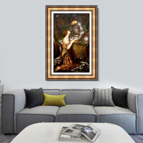 INVIN ART Framed Canvas Art Giclee Print Lamia 1905 by John William Waterhouse Wall Art Living Room Home Office Decorations