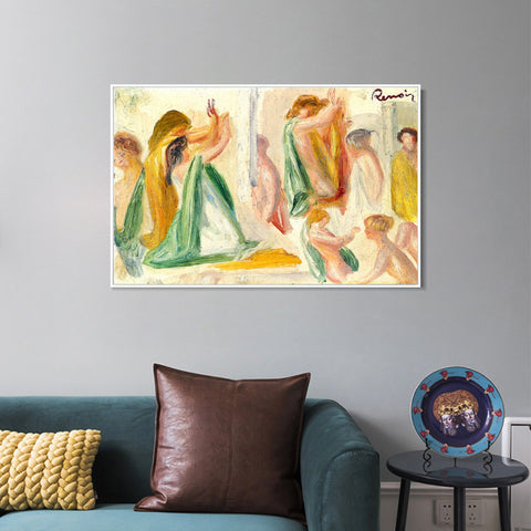 INVIN ART Framed Canvas ESQUISSE POUR OEDIPE by Pierre Auguste Renoir Wall Art Living Room Home Office Decorations