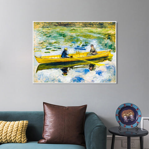 INVIN ART Framed Canvas CLAUDE MONET ET MME HENRIOT by Pierre Auguste Renoir Wall Art Living Room Home Office Decorations