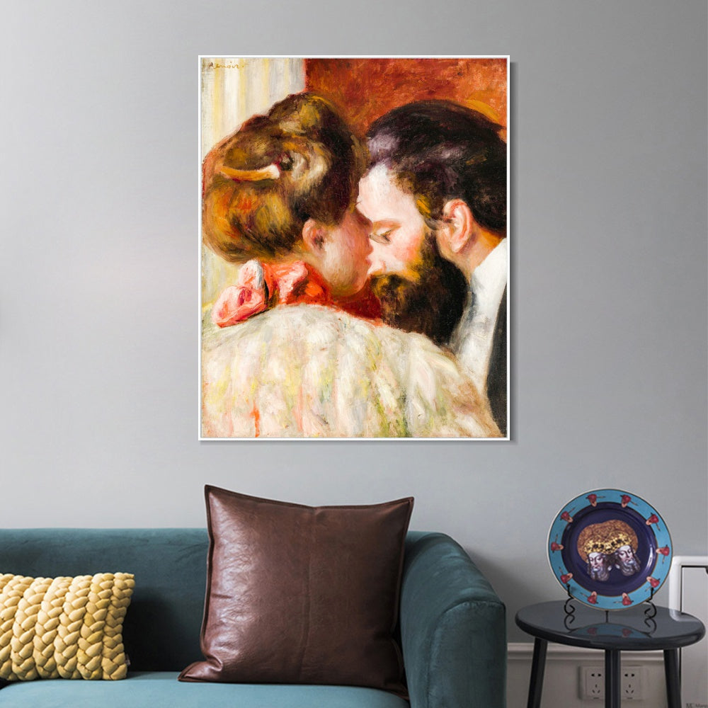 INVIN ART Framed Canvas CONFIDENCE by Pierre Auguste Renoir Wall Art Living Room Home Office Decorations