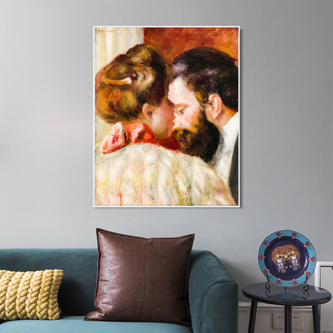 INVIN ART Framed Canvas CONFIDENCE by Pierre Auguste Renoir Wall Art Living Room Home Office Decorations