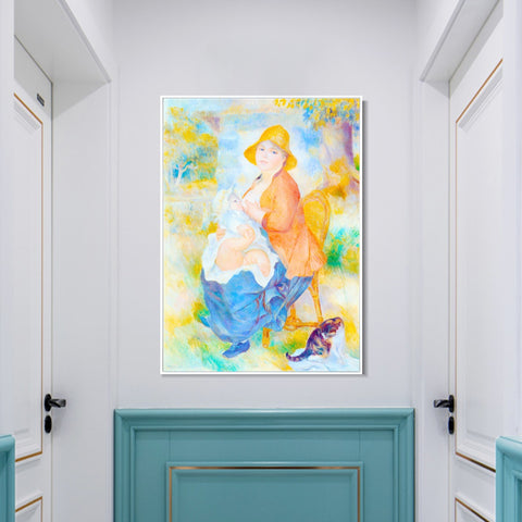 INVIN ART Framed Canvas Series#072 by Pierre Auguste Renoir Wall Art Living Room Home Office Decorations