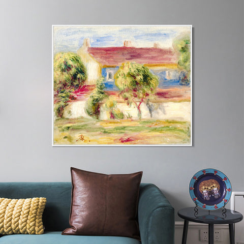 INVIN ART Framed Canvas LA MAISON DE L'ARTISTE by Pierre Auguste Renoir Wall Art Living Room Home Office Decorations