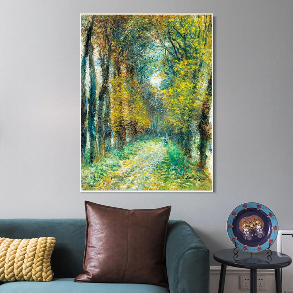 INVIN ART Framed Canvas L'All¨¦e couverte by Pierre Auguste Renoir Wall Art Living Room Home Office Decorations