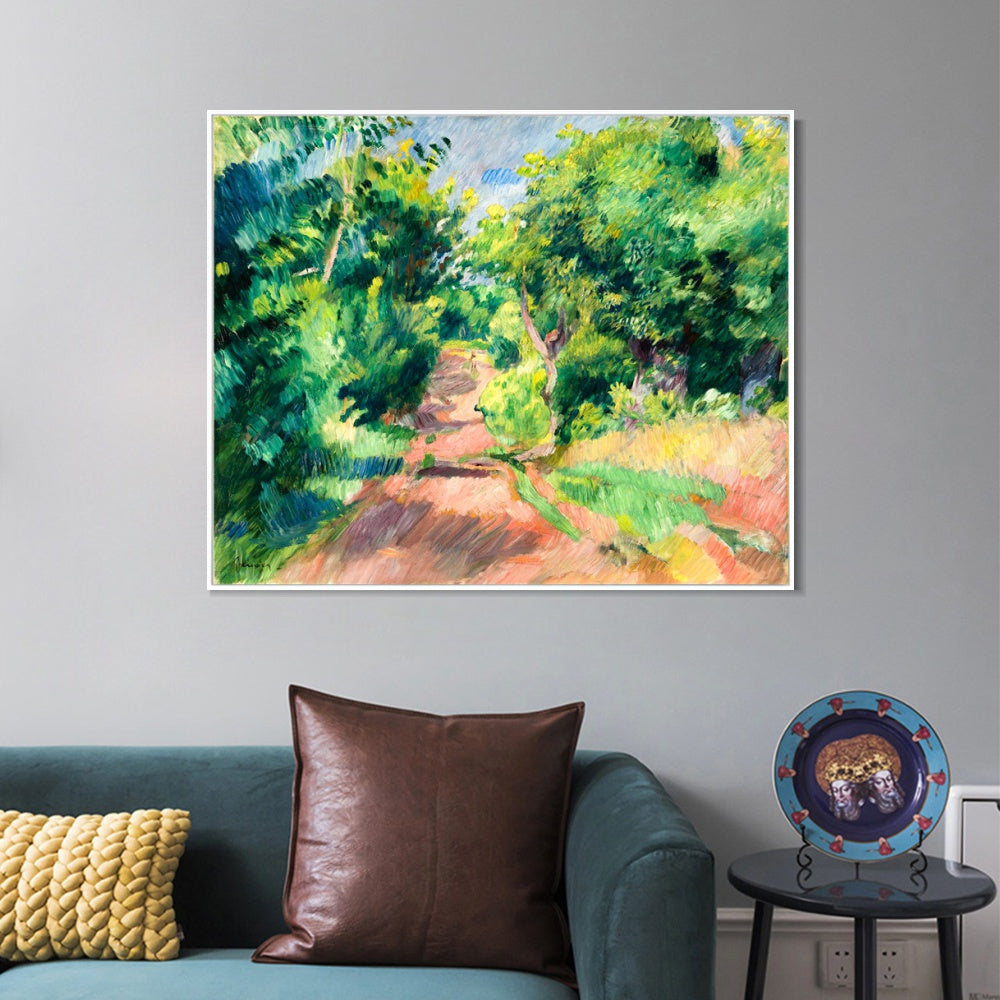 INVIN ART Framed Canvas LES ENVIRONS DE VARENGEVILLE by Pierre Auguste Renoir Wall Art Living Room Home Office Decorations