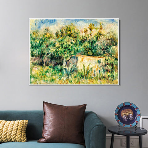 INVIN ART Framed Canvas PAYSAGE À LA CABANE by Pierre Auguste Renoir Wall Art Living Room Home Office Decorations