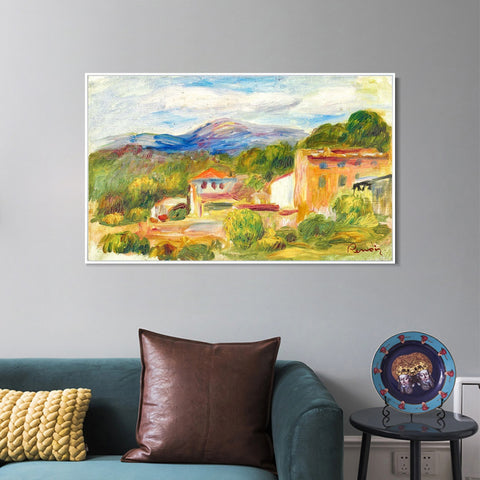 INVIN ART Framed Canvas PAYSAGE DE CAGNES by Pierre Auguste Renoir Wall Art Living Room Home Office Decorations