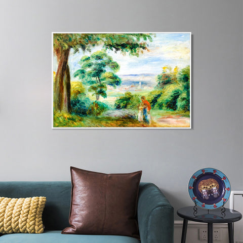 INVIN ART Framed Canvas PAYSAGE2 by Pierre Auguste Renoir Wall Art Living Room Home Office Decorations