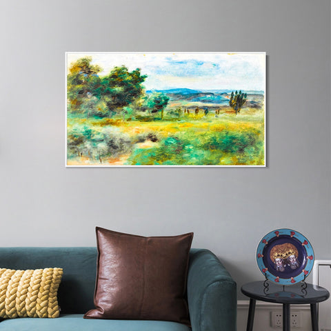 INVIN ART Framed Canvas PAYSAGE 3 by Pierre Auguste Renoir Wall Art Living Room Home Office Decorations