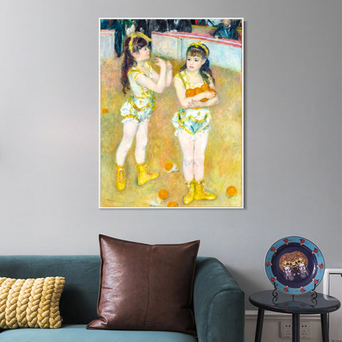 INVIN ART Framed Canvas Acrobats at the Cirque Fernando by Pierre Auguste Renoir Wall Art Living Room Home Office Decorations