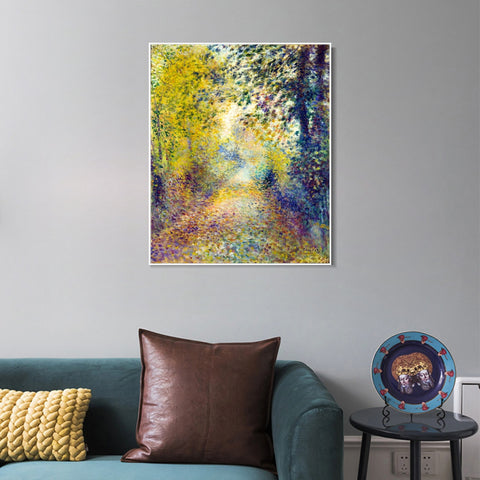 INVIN ART Framed Canvas In the Woods by Pierre Auguste Renoir Wall Art Living Room Home Office Decorations