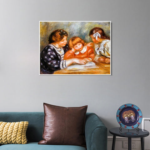 INVIN ART Framed Canvas La Le on by Pierre Auguste Renoir Wall Art Living Room Home Office Decorations