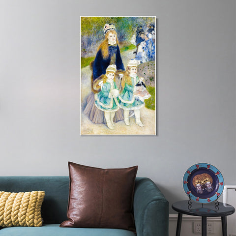 INVIN ART Framed Canvas La Promenade by Pierre Auguste Renoir Wall Art Living Room Home Office Decorations