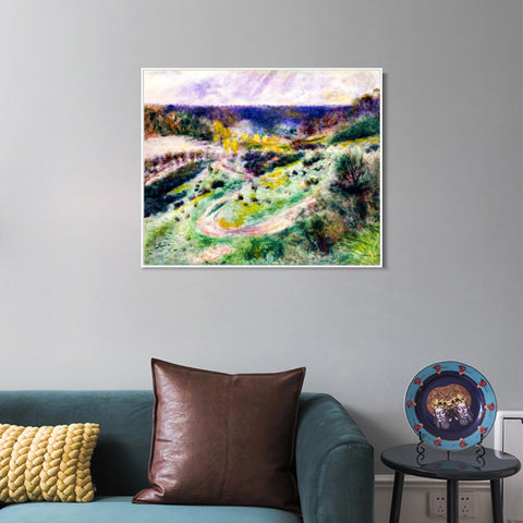 INVIN ART Framed Canvas Road at Wargemont by Pierre Auguste Renoir Wall Art Living Room Home Office Decorations