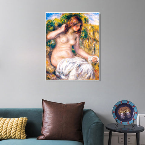 INVIN ART Framed Canvas Woman by Spring by Pierre Auguste Renoir Wall Art Living Room Home Office Decorations