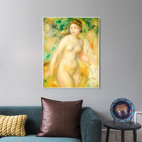 INVIN ART Framed Canvas Nude by Pierre Auguste Renoir Wall Art Living Room Home Office Decorations