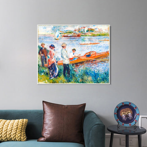 INVIN ART Framed Canvas Oarsmen at Chatou by Pierre Auguste Renoir Wall Art Living Room Home Office Decorations