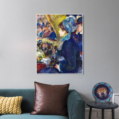 INVIN ART Framed Canvas At the Theatre by Pierre Auguste Renoir Wall Art Living Room Home Office Decorations
