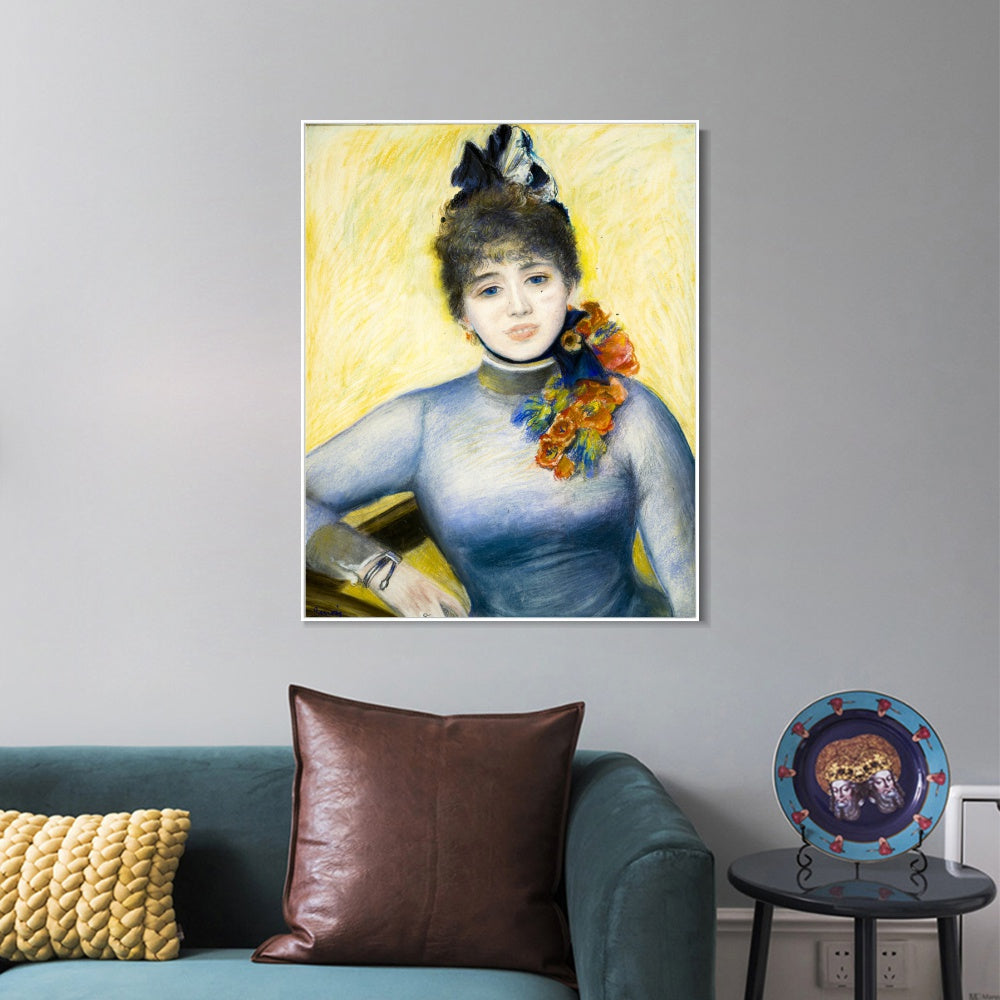 INVIN ART Framed Canvas Caroline R¨¦my by Pierre Auguste Renoir Wall Art Living Room Home Office Decorations