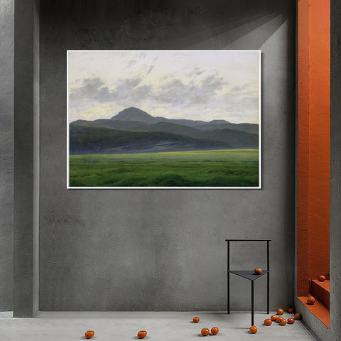 INVIN ART Framed Canvas Landscape In The Riesengebirge by Caspar David Friedrich Wall Art Living Room Home Office Decorations