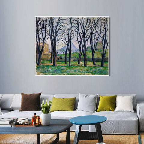 INVIN ART Framed Canvas Giclee Print Art Apples and Oranges by Paul Cezanne Wall Art Living Room Home Office Decorations