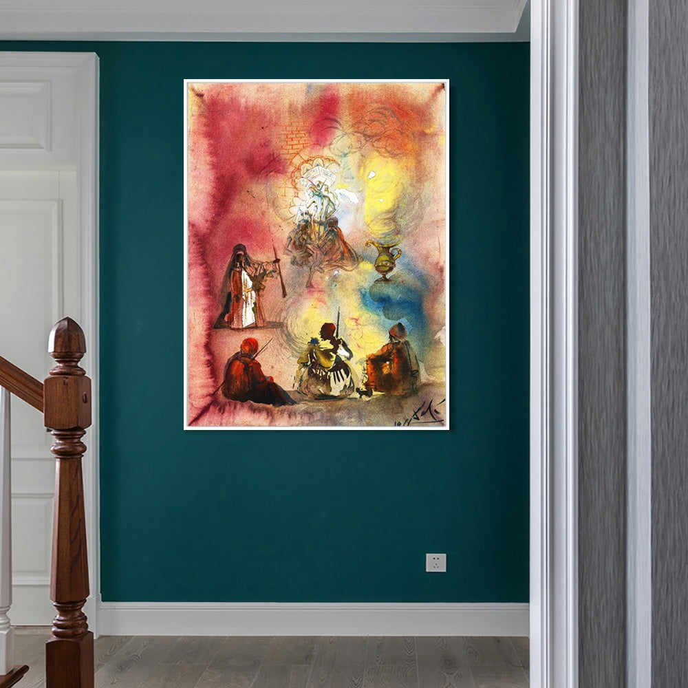INVIN ART Framed Canvas Series#023 by Salvador Dal Wall Art Living Room Home Office Decorations