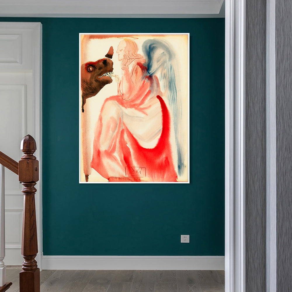 INVIN ART Framed Canvas Series#050 by Salvador Dal Wall Art Living Room Home Office Decorations