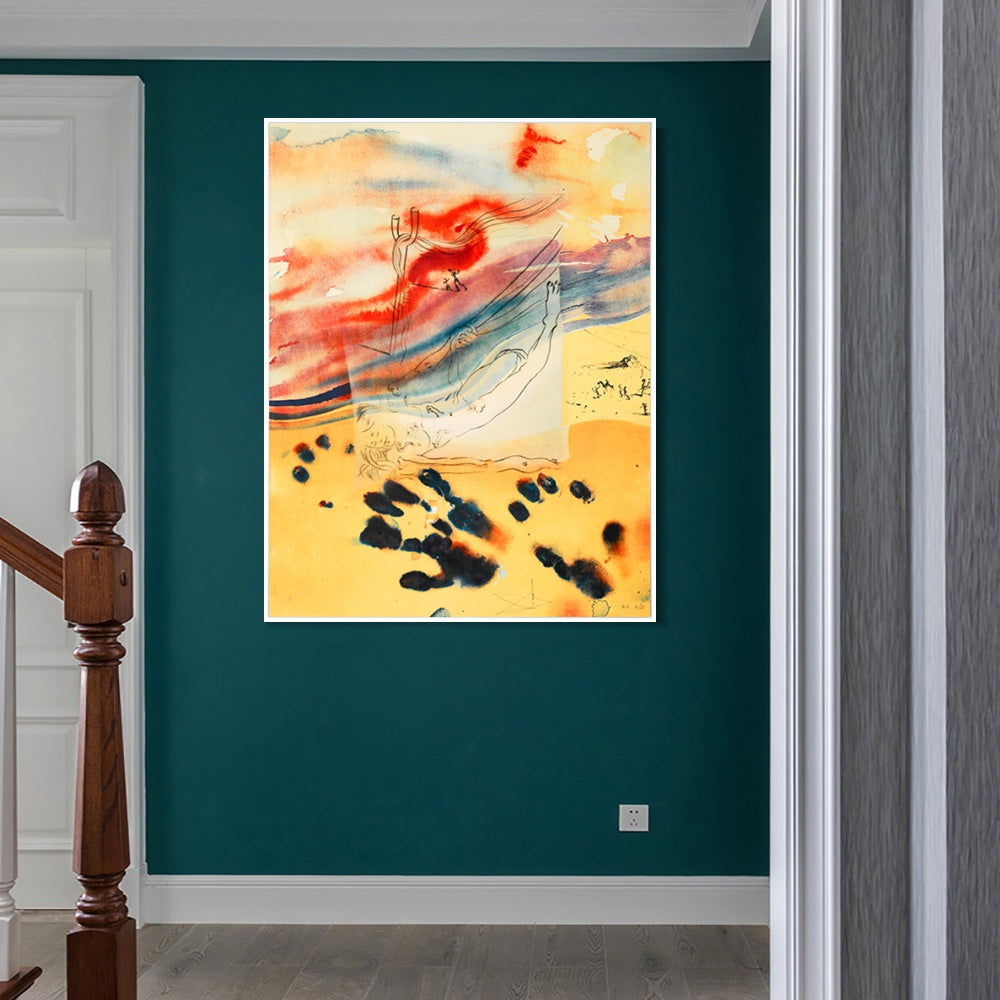 INVIN ART Framed Canvas Series#058 by Salvador Dal Wall Art Living Room Home Office Decorations