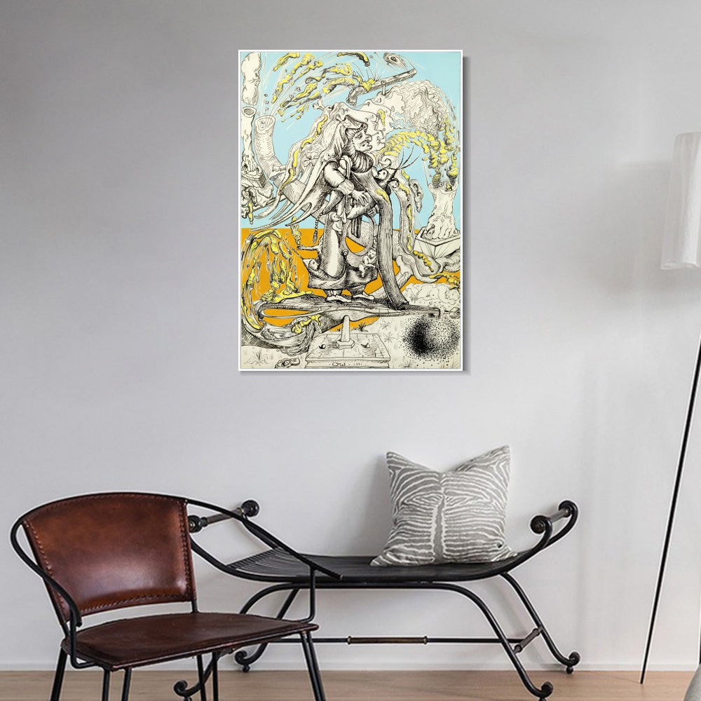 INVIN ART Framed Canvas Series#126 by Salvador Dal Wall Art Living Room Home Office Decorations