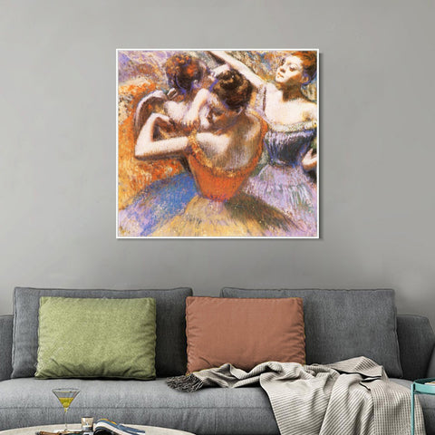 INVIN ART Framed Canvas Giclee Print Danseuses by Edgar Degas Wall Art Living Room Home Office Decorations
