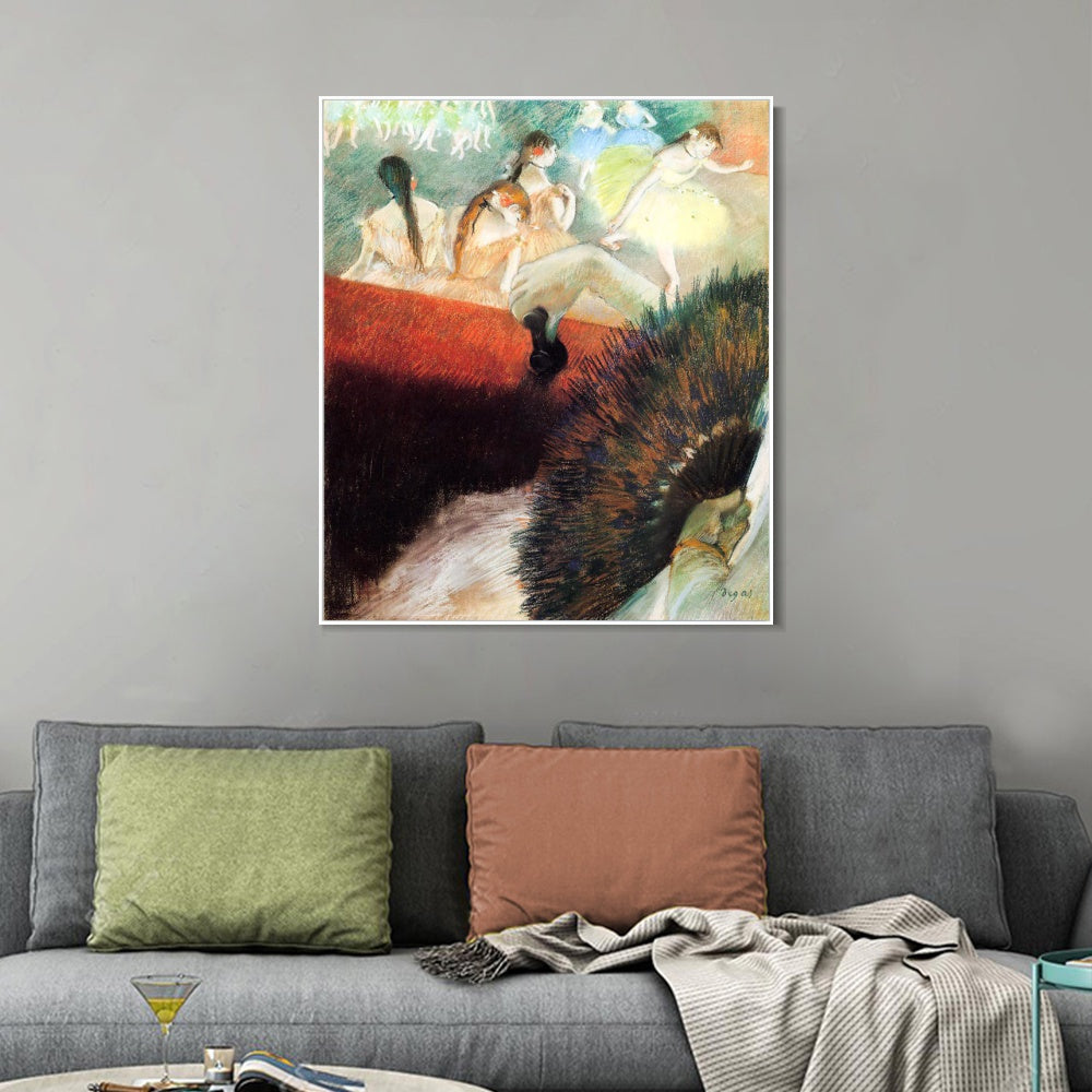 INVIN ART Framed Canvas Giclee Print Art At the Ballet by Edgar Degas Wall Art