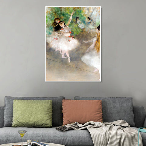 INVIN ART Framed Canvas Giclee Print Art Dancers, 1878 by Edgar Degas Wall Art Living Room Home Office Decorations