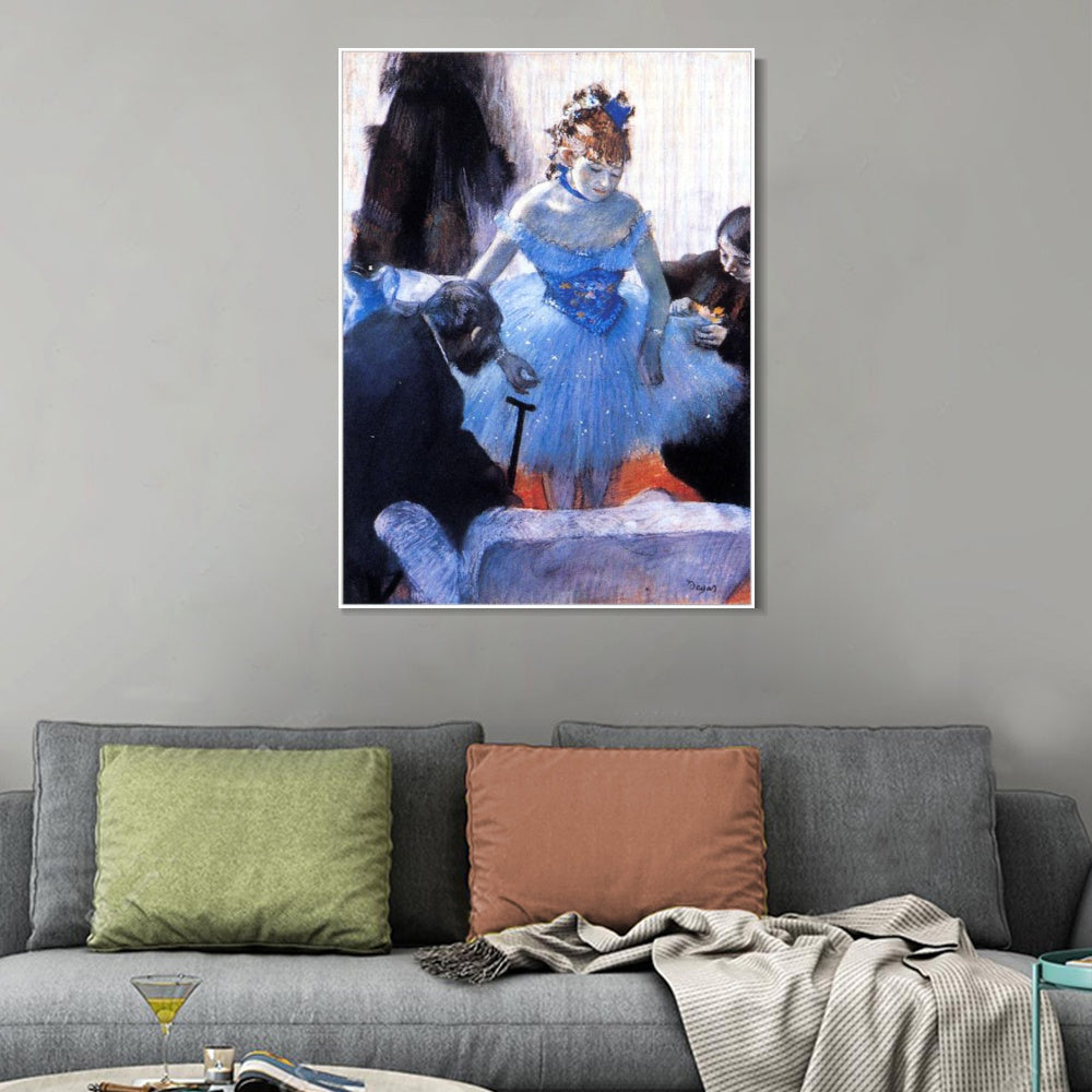 INVIN ART Framed Canvas Giclee Print Art Dancer's Dressing Room by Edgar Degas Wall Art