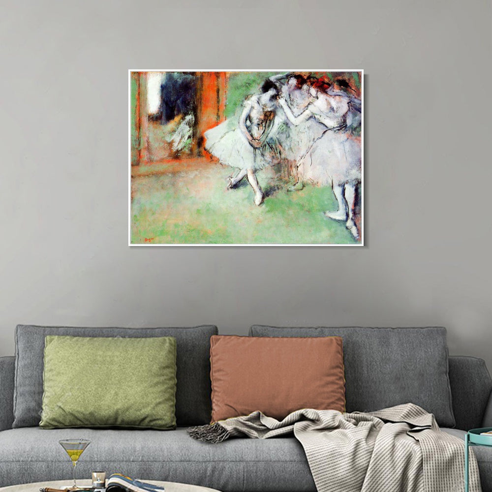 INVIN ART Framed Canvas Giclee Print Art Group of Dancers,circa 1900-1905 by Edgar Degas Wall Art