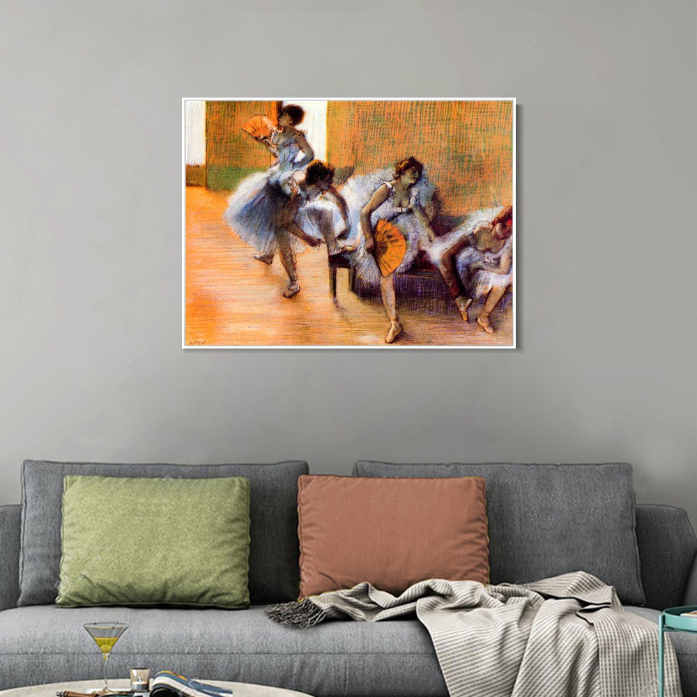 INVIN ART Framed Canvas Giclee Print Art In the Dance Studio,1897 by Edgar Degas Wall Art